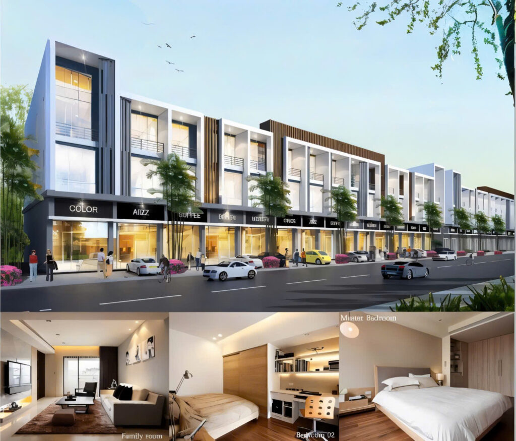 Nhà phố 3 tầng kết hợp kinh doanh