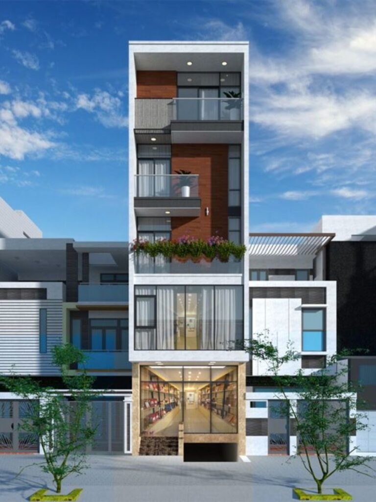 Mẫu nhà phố mặt tiền 5mx22m