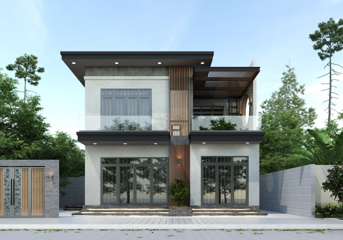 mẫu thiết kế biệt thự 2 tầng