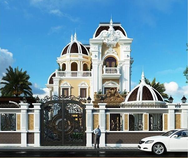 thiết kế biệt thự 3 tầng kiểu Pháp