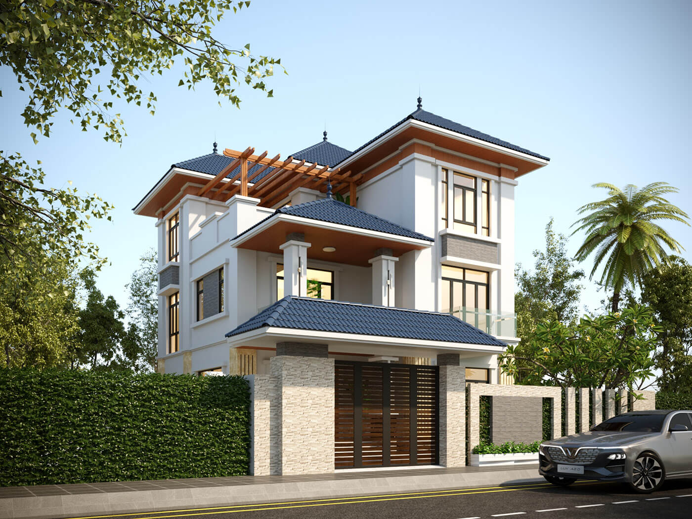 thiết kế biệt thự cao cấp tối giản