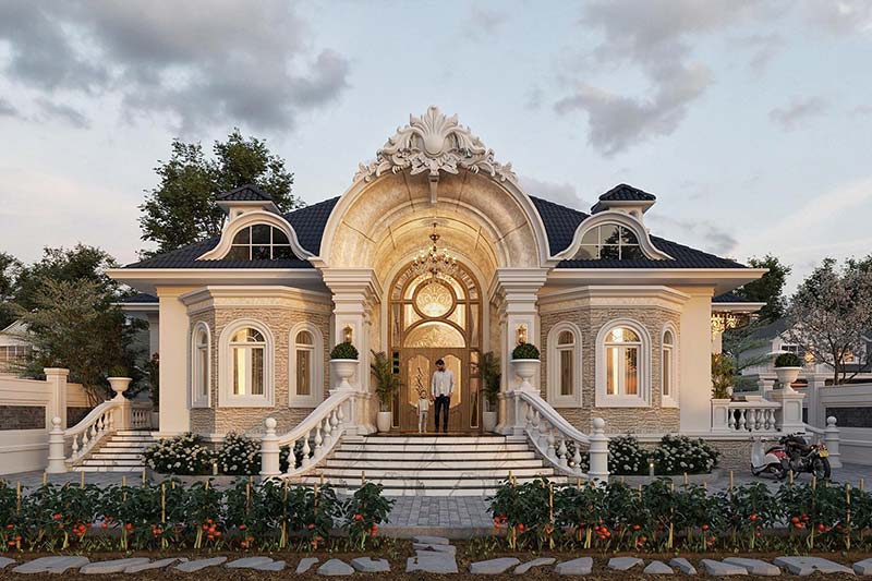 thiết kế biệt thự cổ điển phong cách Baroque