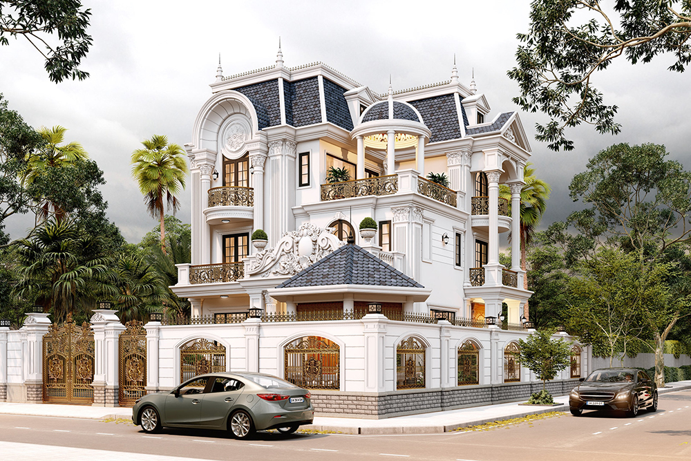 Biệt thự cổ điển với phòng chiếu phim