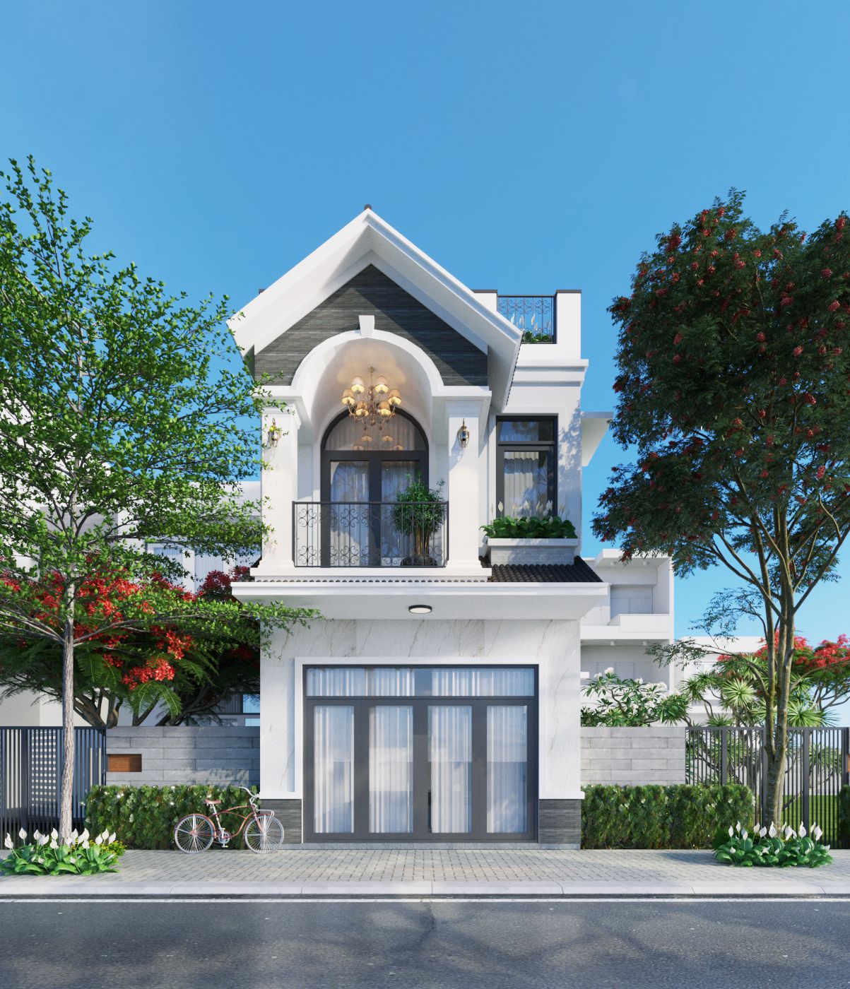 thiết kế biệt thự mini ấn tượng