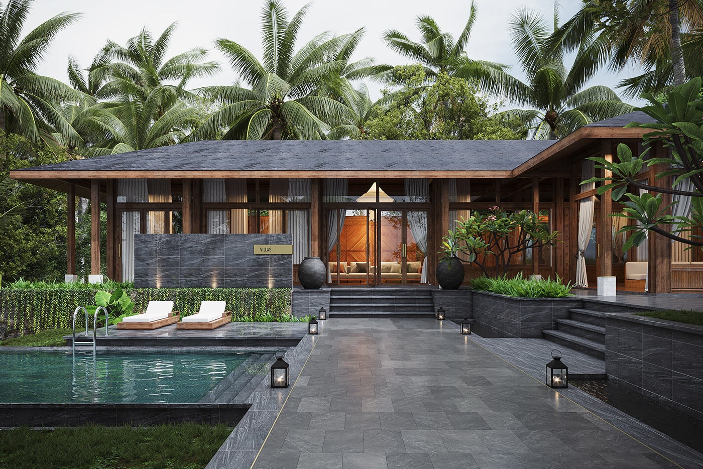 phong cách thiết kế biệt thự nghỉ dưỡng