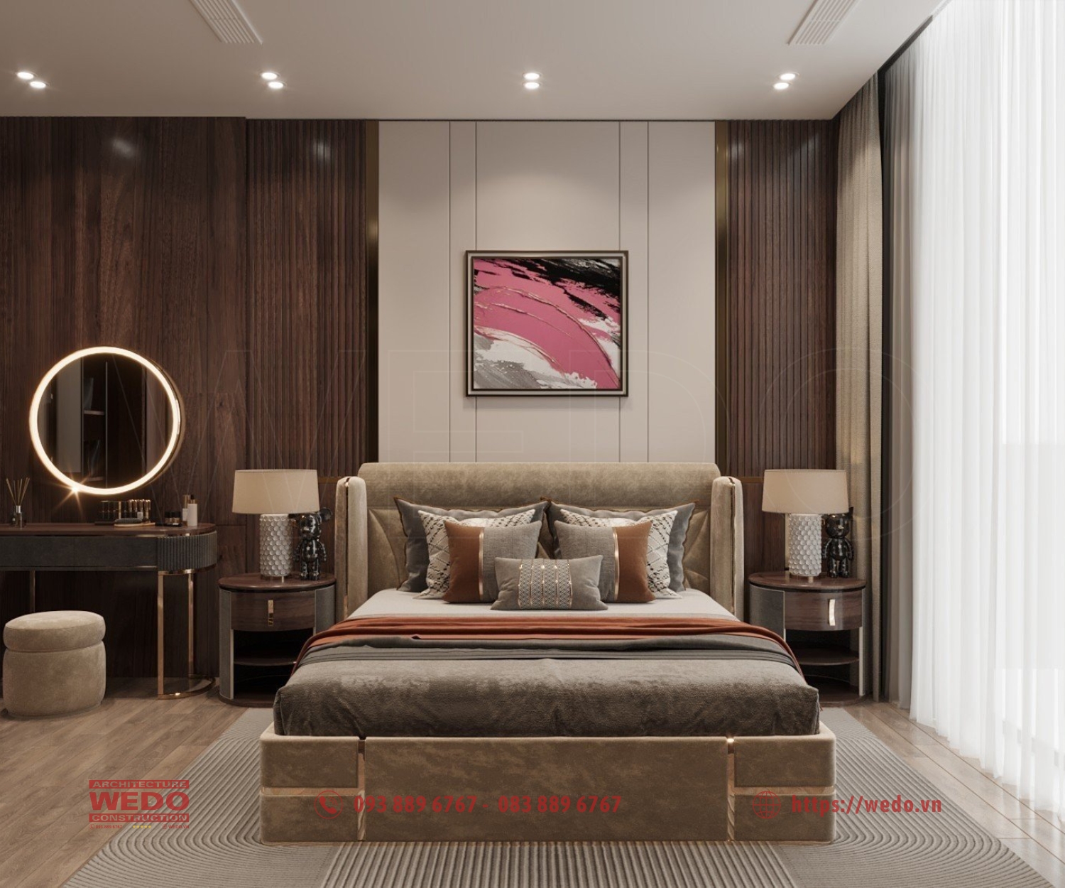 thiết kế biệt thự Vinhomes phòng ngủ đẹp