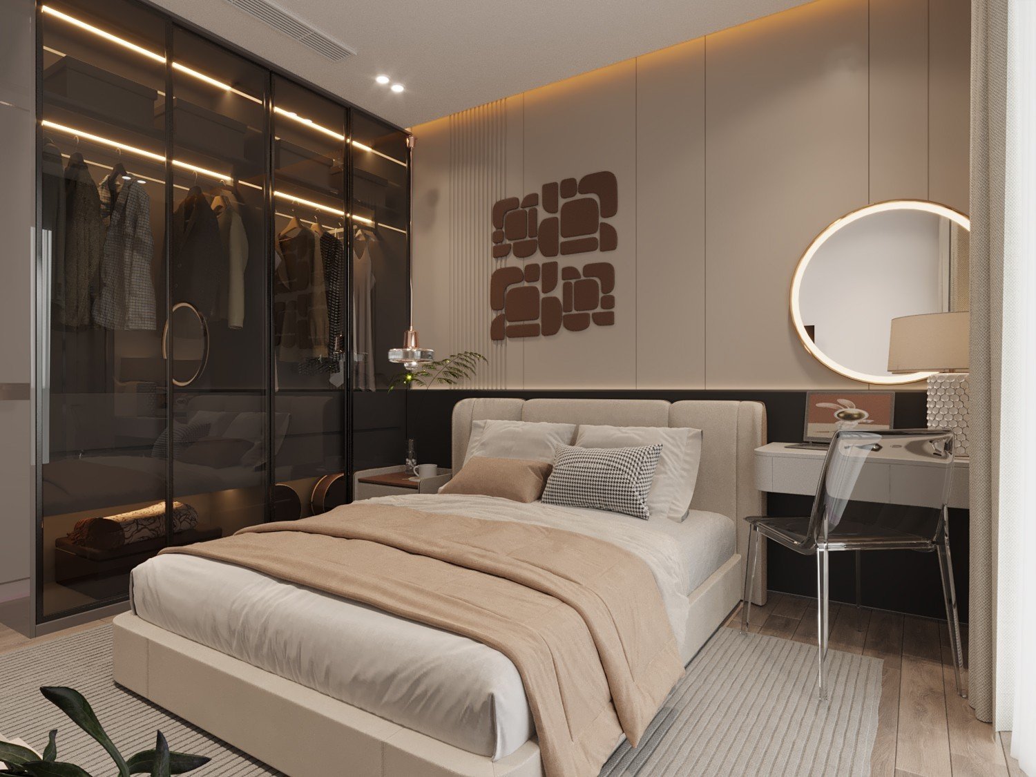 phòng ngủ trong thiết kế biệt thự Vinhomes