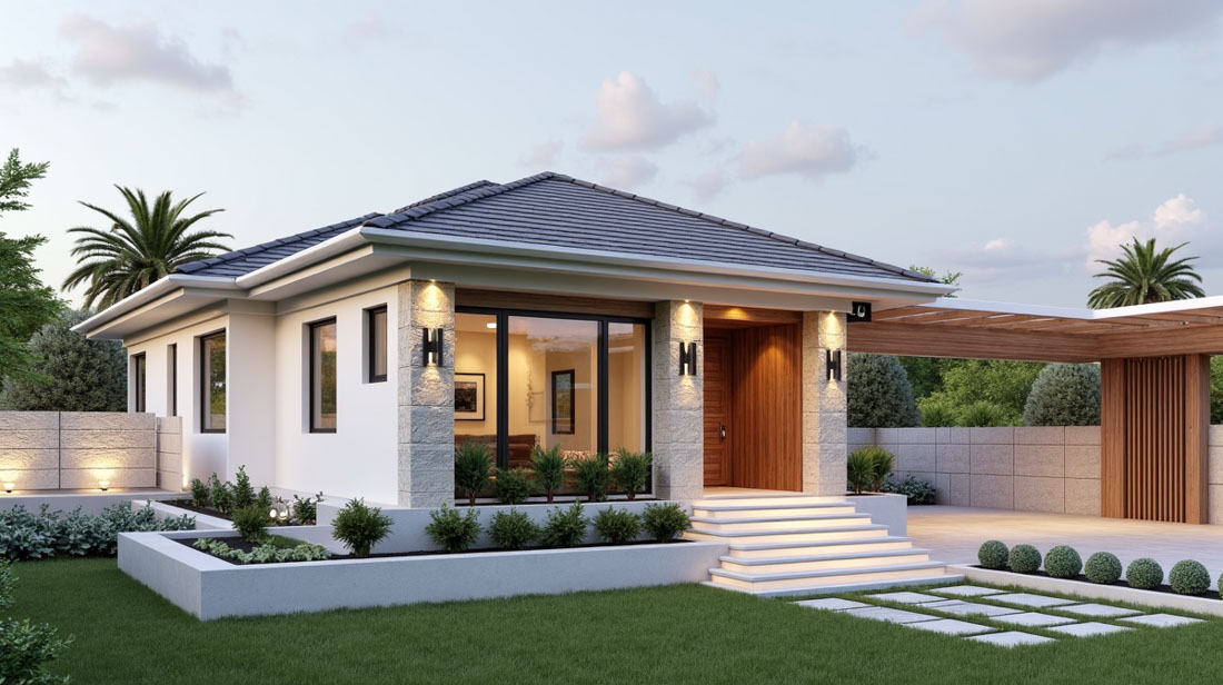 thiết kế biệt thự vườn mái Nhật