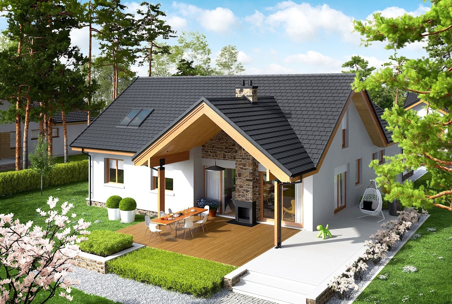 thiết kế biệt thự vườn kiểu đồng quê