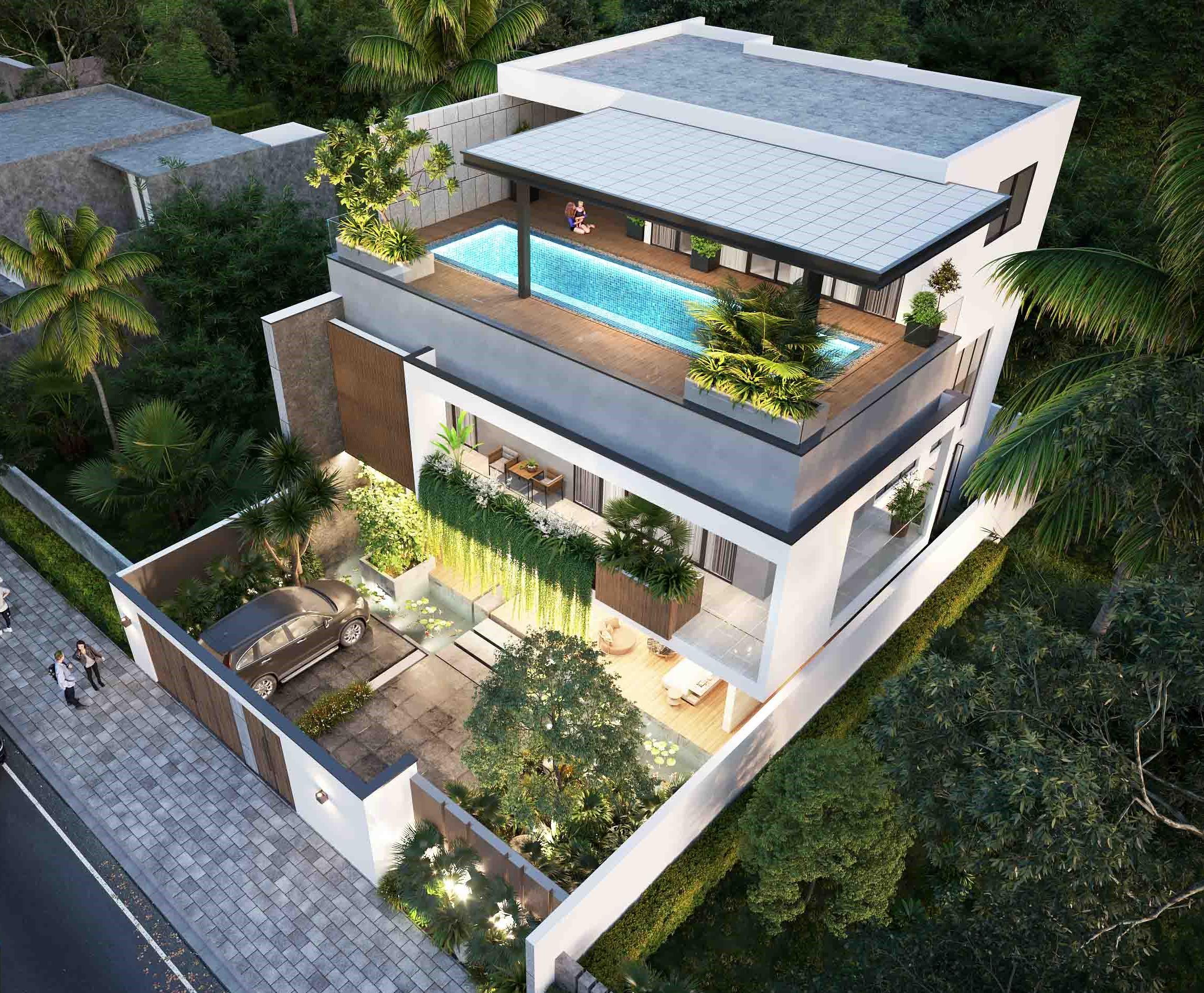 thiết kế biệt thự có hồ bơi đẹp