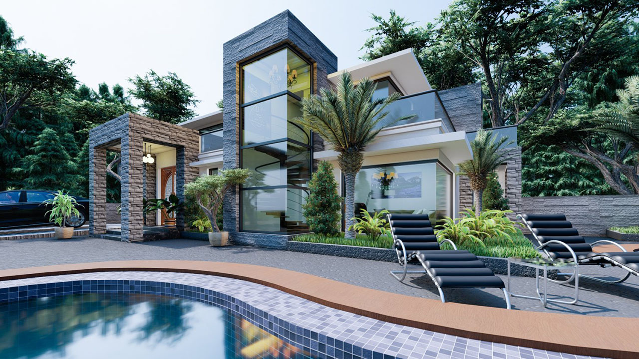 mẫu biệt thự có hồ bơi