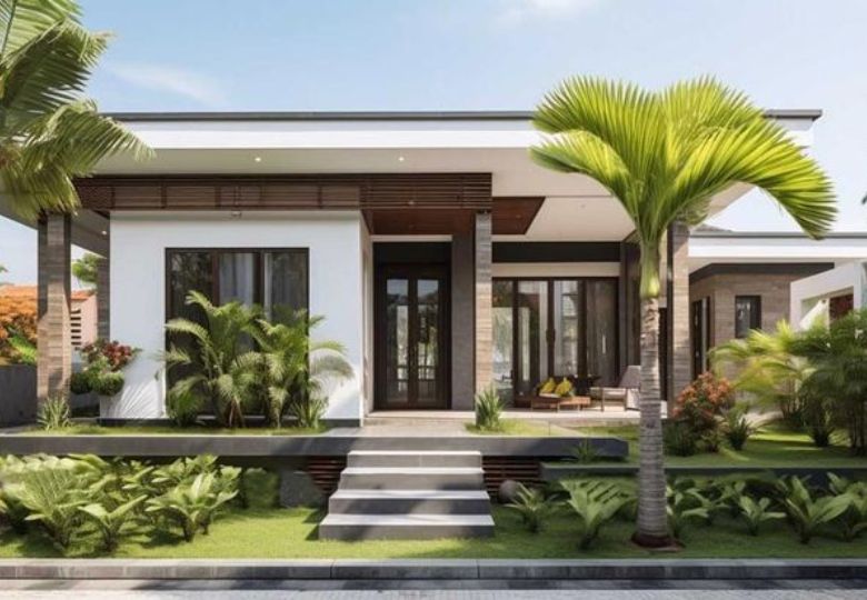 biệt thự nhà vườn 1 tầng 4 phòng ngủ