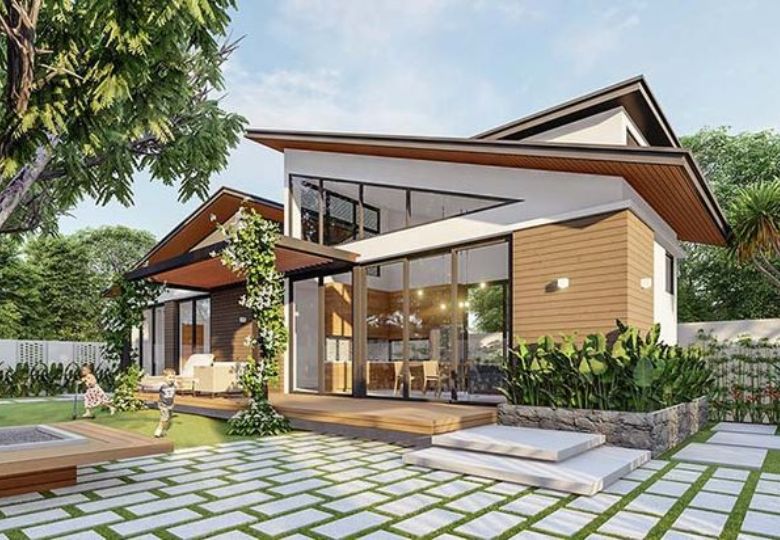 biệt thự nhà vườn 1 tầng 4 phòng ngủ