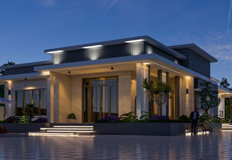 biệt thự nhà vườn 1 tầng 4 phòng ngủ