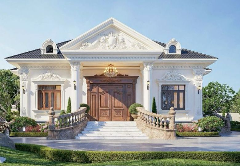 biệt thự nhà vườn 1 tầng 4 phòng ngủ