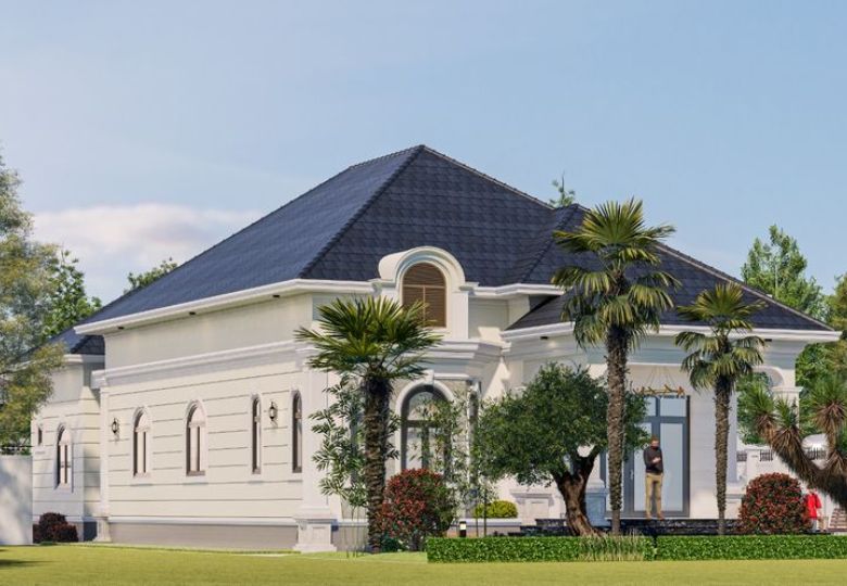 biệt thự nhà vườn 1 tầng 4 phòng ngủ