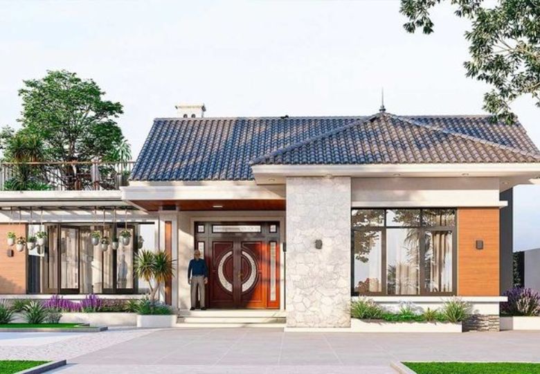biệt thự nhà vườn 1 tầng 4 phòng ngủ