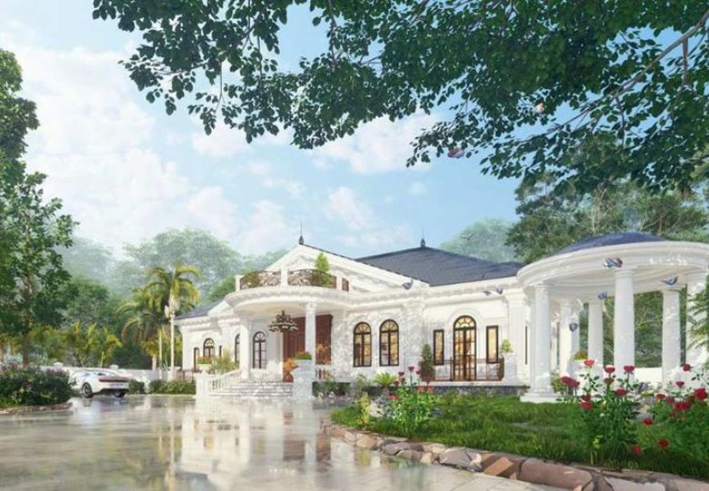 Mẫu thiết kế biệt thự vườn 1 tầng theo phong cách