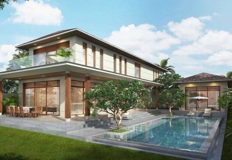 biệt thự nhà vườn có bể bơi