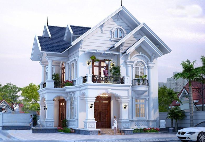 Mẫu biệt thự tân cổ điển 2 tầng 1 tỷ 4 phòng ngủ