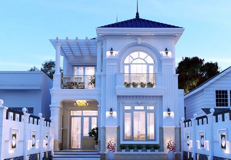 Cách tính chi phí xây biệt thự tân cổ điển 2 tầng 1 tỷ