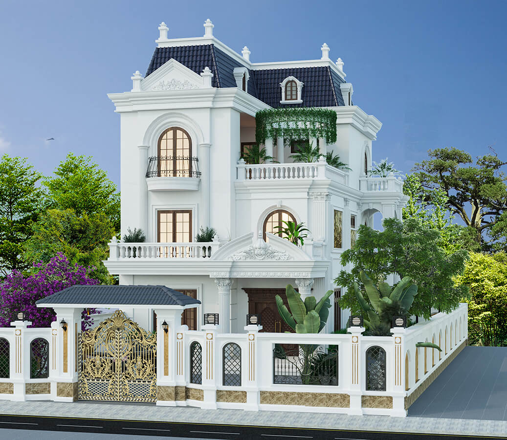 thiết kế biệt thự Pháp cổ điển