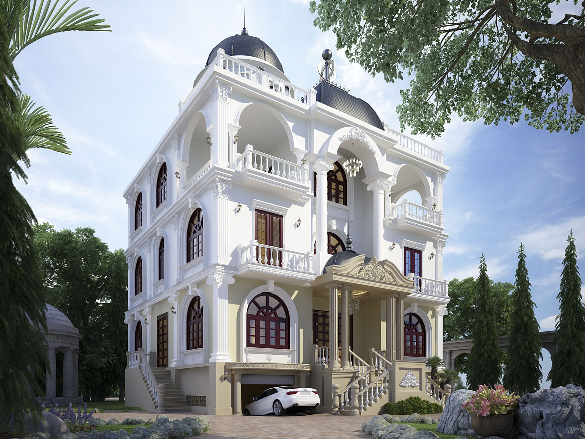 đặc trưng của thiết kế biệt thự Pháp