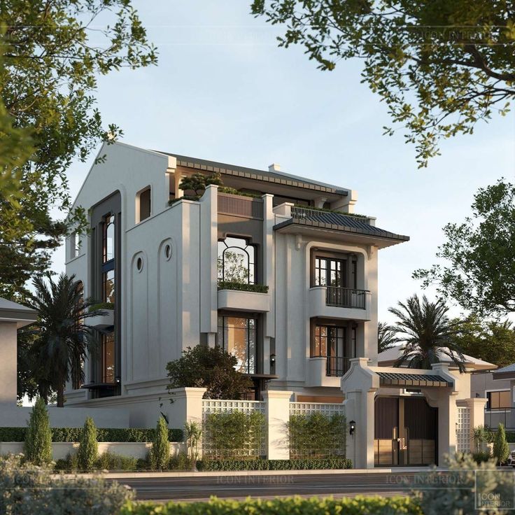 thiết kế biệt thự phố 3 tầng