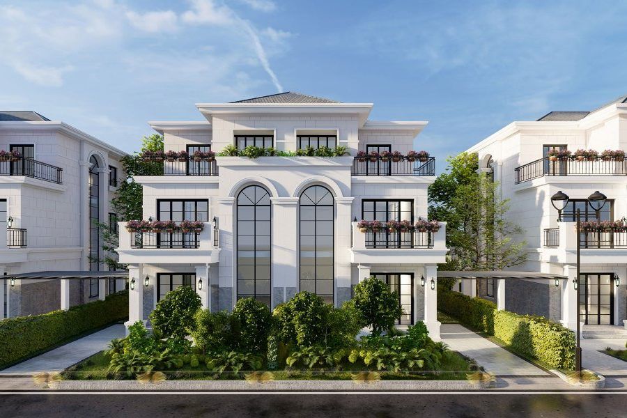 thiết kế biệt thự song lập 14