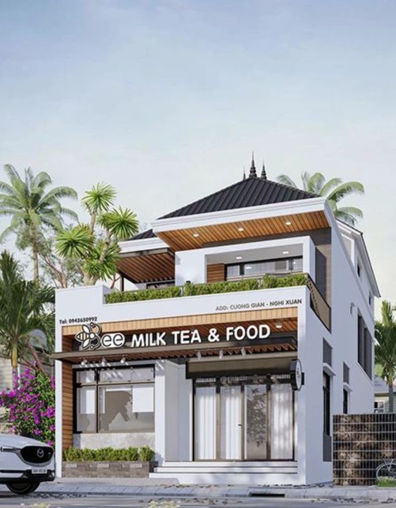 Thiết kế nhà tầng trệt kinh doanh