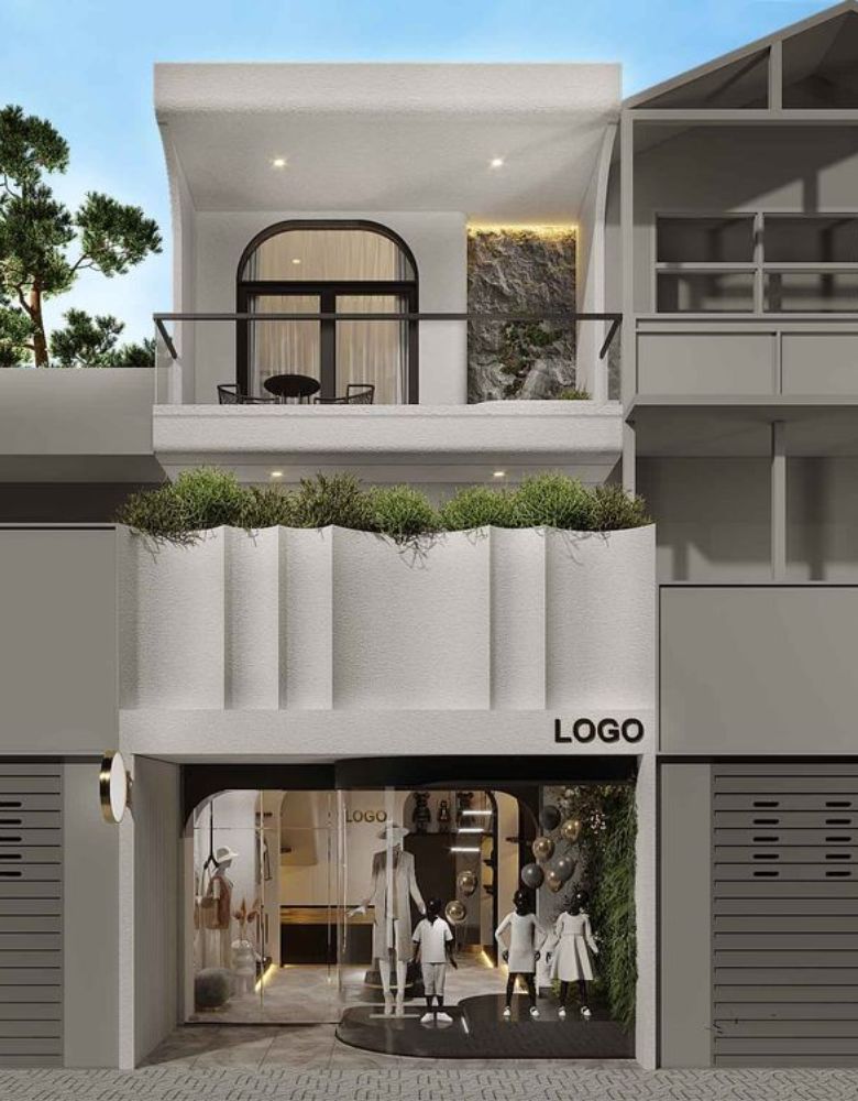 Thiết kế nhà tầng trệt kinh doanh